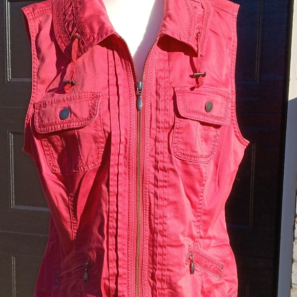 Christopher & Banks cotton zip front vest size L - Picture 6 of 10